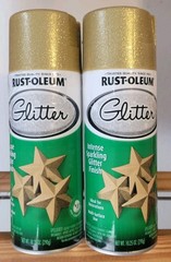 Rustoleum Specialty GLITTER GOLD 10.25oz Spray Paint 2 Cans Multi Surface Crafts