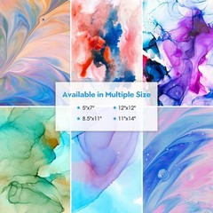 25 Sheets 8.5×11 Inch A4 Heavy Weight Alcohol Ink 300gsm Water Color Syntheti…