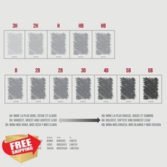 Conté à Paris 12 Count Assorted Graphite Pencil Set