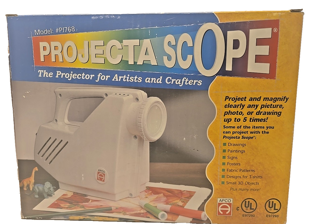 Apco Projecta Scope 5X Magnifying Art Projector Drawing Hobby Crafts Wall PJ768