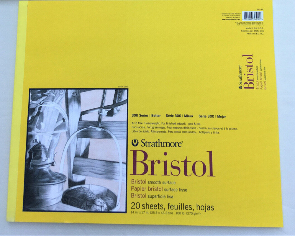 STRATHMORE BRISTOL Smooth 300 Series 20 Sheets Large 14 x 17 ART PAD