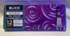 NEW DICK BLICK STUDIO OIL COLR 12 TUBE BASIC SET ~ .74 OZ EACH MADE IN ENGLAND