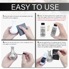 Liquid Silver Leaf Paint Kit – Alcohol-Based 0.5 Fl Oz (Pack of 2),