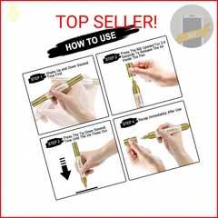 Betem Oil Based Paint Markers, Dual Tip Paint Pens(0.7mm & 3mm), Gold Silver Per
