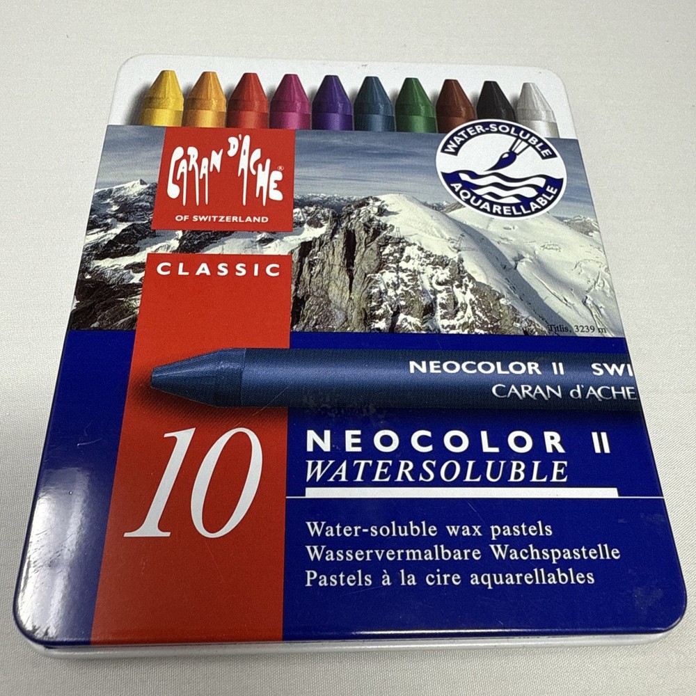 Caran d’Ache Classic Neocolor II Water-Soluble Colour Crayons Tin Set