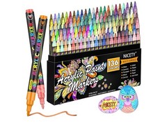 NICETY Acrylic Paint Markers Multi-surface 136 Colors New