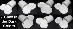 Glow in the Dark Aqua, Green, Blue, Purple, Red, White, Orange, great for Bongs