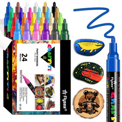 12/18/24Pcs/Set Acrylic Graffiti Marker for Fabric, Canvas, Rock, Glass, Wood