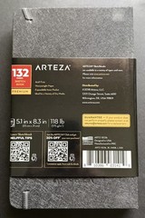 Arteza Premium Sketch Book 132 pages 118 lb. Acid-Free Heavyweight 5.1 x 8.3”