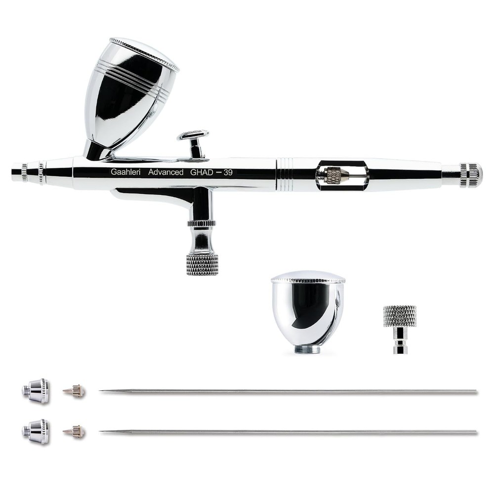 Gaahleri Airbrush Kit, Airbrush Gun Dual-Action Gravity 1/2 & 1/4 oz Fluid Cup,