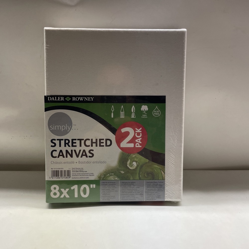 Stretched Canvas Panels 8×10 White 2 Pack