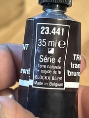 BLOCKX Transparent Brown Brun Oil Color 35ml New Old Stock Vintage 23.825