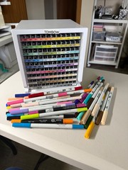 Tombow ABT Alchol Based Dual Brush & Fine Tip Markers with Storage Organizer