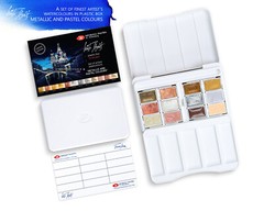 12 Watercolor Paint White Nights® Travel Set METALLIC + PASTEL Palette RUSSIA
