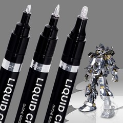 3PK Liquid Chrome Markers – Permanent Mirror Chrome Pens, Chrome Paint Pens