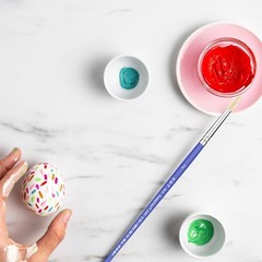 Creative 6pcs Hog Bristle Brushes – Ideal for Watercolor and Acrylic Techniques