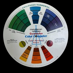 Vintage M. Grumbacher Color Computer Double Sided Circular Color Wheel 1972