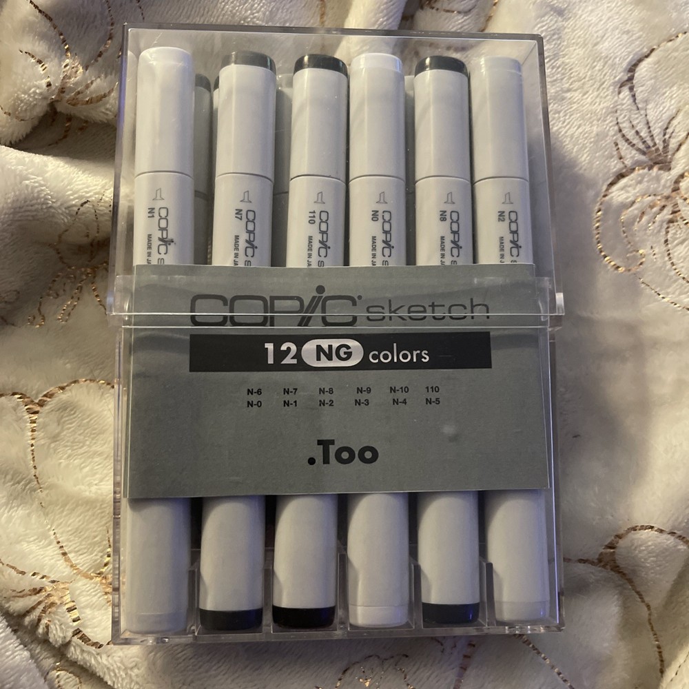 Copic Classic Twin Marker 12 Piece Set Warm Gray Artist Markers