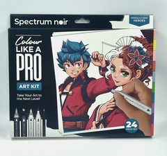Spectrum Noir Like a Pro Art Kit Manga & Comic Heroes 24pc Set Art by Nicola Yau