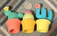 NEW 3 Prickly Pals Cactus Erasers