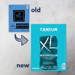 Watercolor Paper Pad Heavyweight White 9×12 inch 30 Sheets Foldover Binding