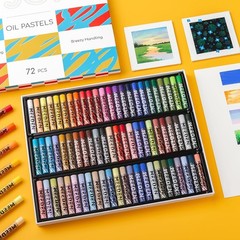 Soft Oil Pastels Set: 72 Vibrant 72 Count (Pack of 1), Multicolor
