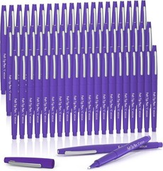 Vibrant Purple Felt Tip Pens for Writing, Drawing – 60 Count