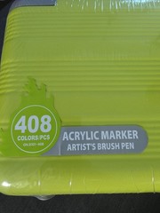 Guangna 408 Acrylic Paint Marker Soft Brush Tip Direct Liquid Ink Control Sealed