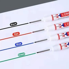 8Pcs Deep Hole Markers Set Waterproof Long Nib Pens for Metal Wood DIY Work