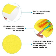 8.3×11.4″ 10Pcs Sanded Pastel Art Papers Colored Pastel Papers, Yellow