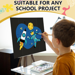 3 Pack Black Tri Fold Presentation Board 21×14 Poster Display Science Fair