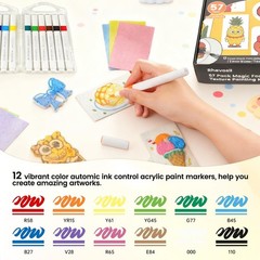 Rhevosil 57 Pcs Magic Foam Texture Painting Kit, Arts and Crafts for Girls 4-…