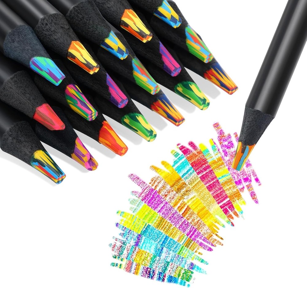 12 Colors Rainbow Pencils,Multi Colored Pencils for Adult Coloring, Multicolored