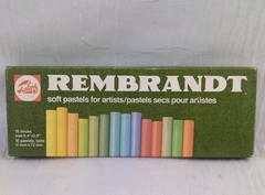 Vintage Royal Talens Rembrandt 15 Soft Pastels sticks for artists Lightly used