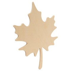 Maple Leaf Wood Cutout 8″x6″, Unfinished for Autumn Crafts | Woodpeckers