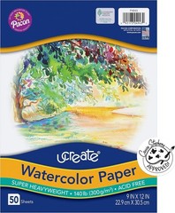 Watercolor Paper White 9×12 Inch 50 Sheets Heavyweight Art Paper