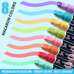 Liquid Chalk Markers for Windows, Glass, Mirrors, Cars, Erasable Chalk Markers w