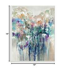 The Stupell Home Decor Dripping Blue and Purple with Soft Neutrals Abstract W…