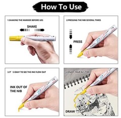 Overseas Paint Marker Yellow Oil Based Fine Point Pen Permanent PMA-520