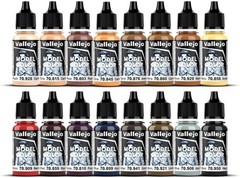Face and Skin Tones Acrylic Paint Set 16 Bottles 18 ml Historical Miniature Kit