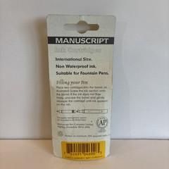 Lot Of 3 NOS MANUSCRIPT Ink Cartridges Calligraphy 12 Black Sealed