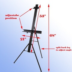 Aluminum Adjustable Large 68″ Easel Drawing Canvas Poster Picture Frame Holder