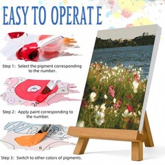 Paint by Numbers Kit for Adults Beginner,Seaside Wildflowers Paint by Number Ki