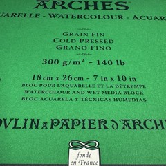 ARCHES Watercolor Paper 7×10 in. /18×26 cm 300 GSM Cold Pressed 100% Cotton