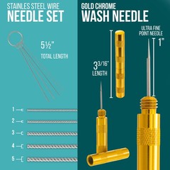 Deluxe Airbrush Cleaning Kit, 3 in 1 Airbrush Clean Pot, Holder Brushes Set