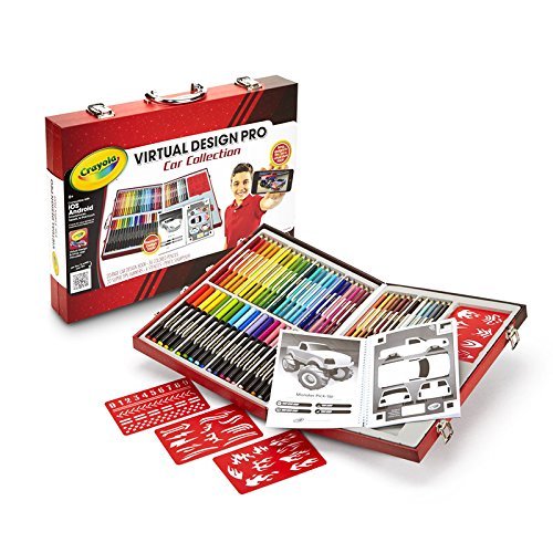 Crayola Virtual Design Pro-Cars Set, New, Free Shipping 04-1922 Travel Kit Kids