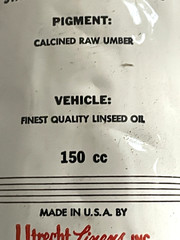 UTRECHT Oil Paint Lot-3 Pliable 150cc Tubes FINE ART BURNT RAW UMBER SIENNA Vtg