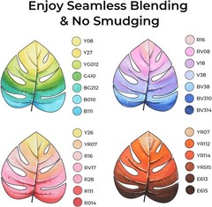 Ohuhu 320 Colors- Chisel & Fine Double Tipped Alcohol Art Markers Refillable Ink