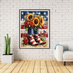 Diamond Art Kits for Adults, 5D DIY Western Diamond Painting Kits for Adults Beg