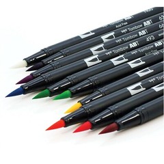 Tombow ABT Dual Brush Pens 56185, Bright Colors, 10 Pen Set